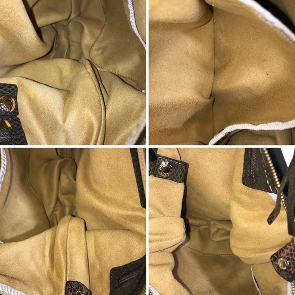 Jimmy Choo Snakeskin Suede Fringe Shoulder Bag - Picture 5 of 9